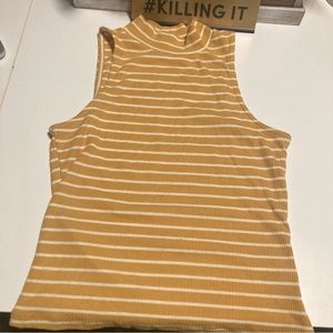 XS mustard striped seriously soft tank